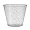 Smarty Had A Party 9 oz Clear with Silver Glitter Round Disposable Plastic Party Cups 240 Cups, 240PK 522-S-CASE - alternate 1